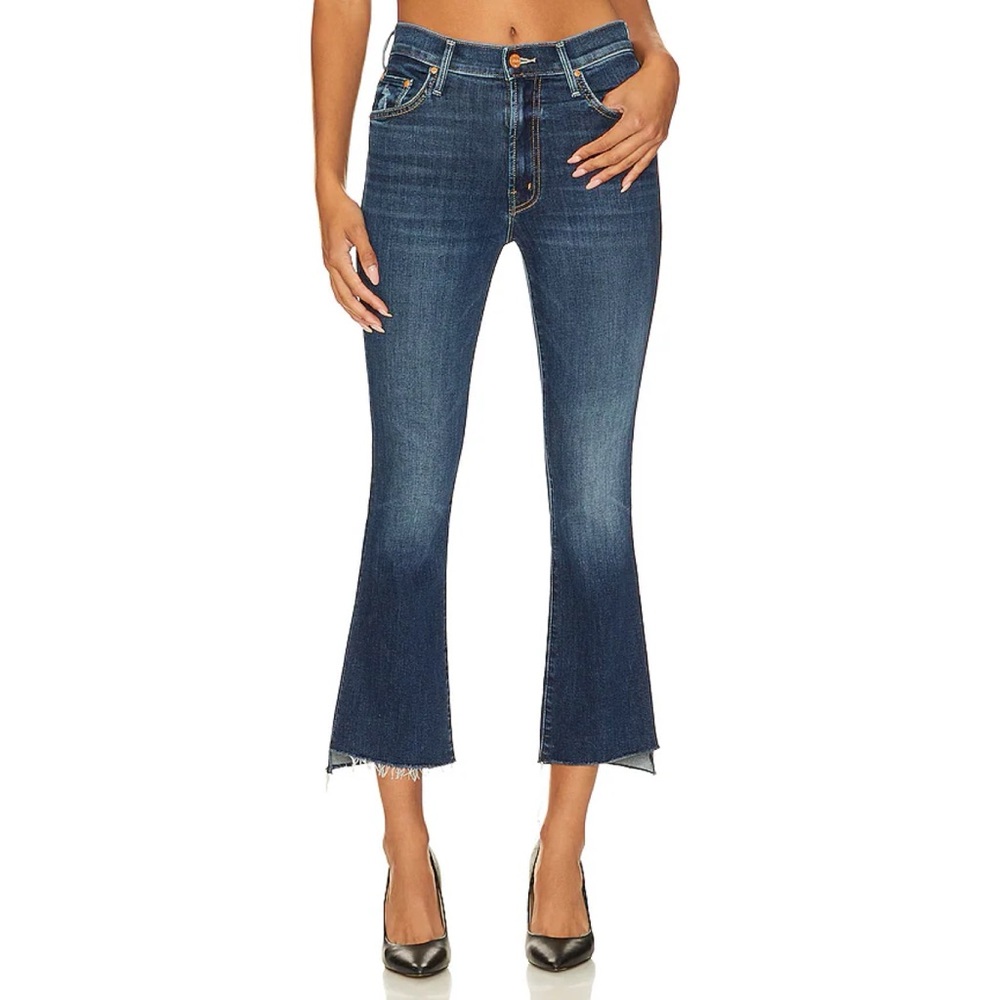 MOTHER The Insider Crop Step Fray‎ Jeans in Teaming Up Size 29